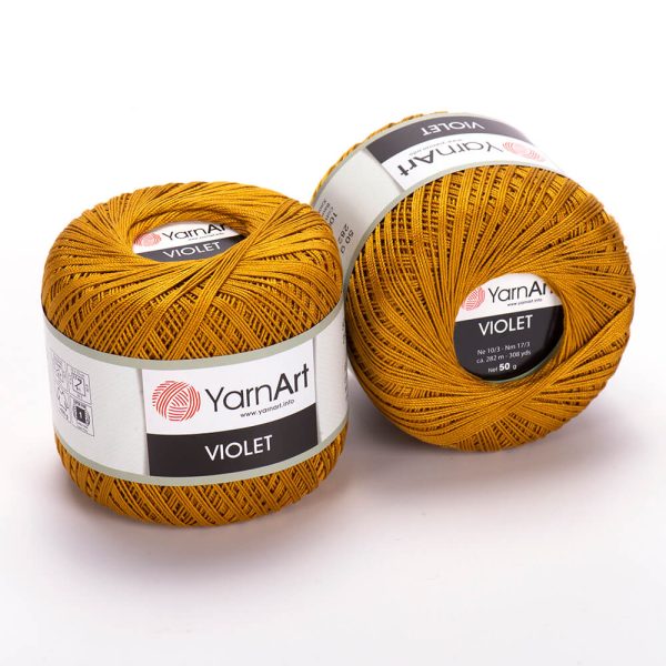 YarnArt Violet crochet thread mercerized cotton yarn skein color 6340 fine lace yarn for doilies and summer garments
