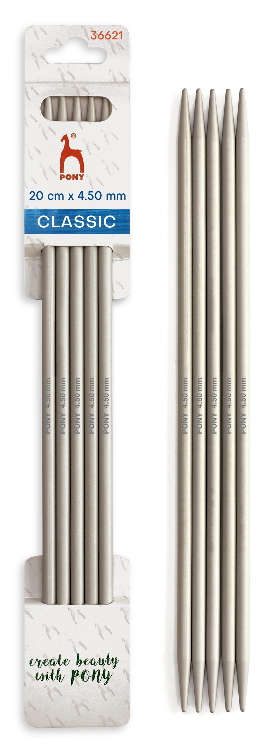 36621 4.5 PONY CLASSIC DOUBLE POINTED NEEDLES - Image 1