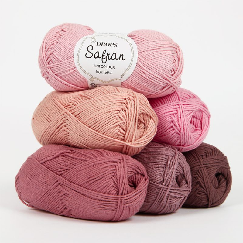 DROPS Safran yarn skeins in various colors 100% Egyptian cotton yarn for amigurumi and summer garments