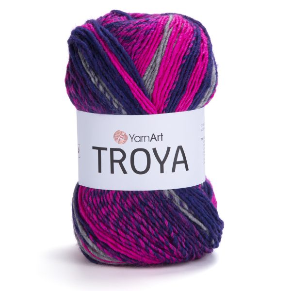 YarnArt Troya self striping wool acrylic yarn 100g 250m