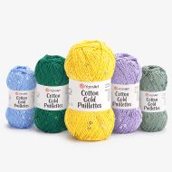 YARNART COTTON GOLD PAILLETTES