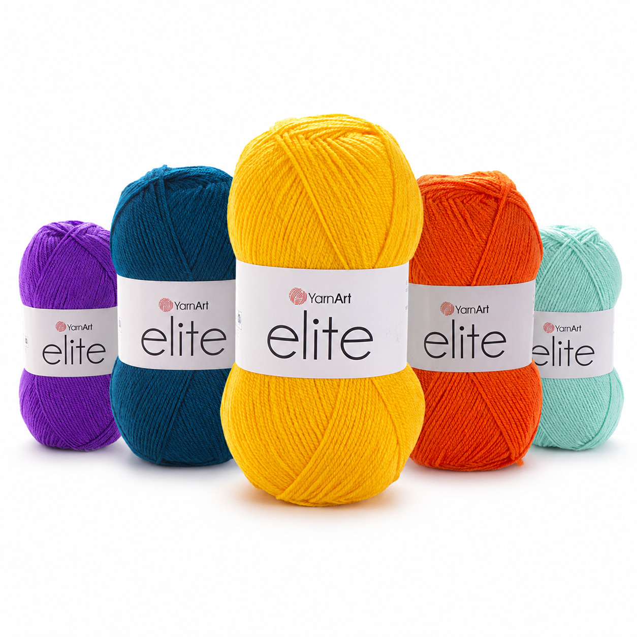 YARNART ELITE 2 YARNART ELITE - universāla dzija ar gludu struktūru adīšanai un tamborēšanai - Image 1