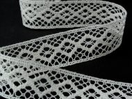 BLEACHED LINEN LACE 32MM 75250