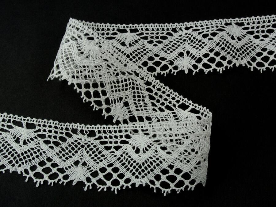 81294 B2 BLEACHED LINEN LACE 50MM 81294 - Image 1