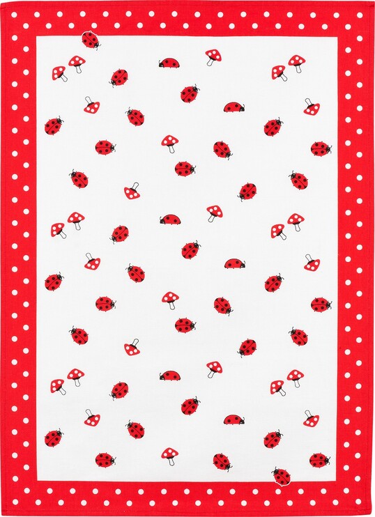 mĀRĪTES HALF LINEN TOWEL 50*70CM "LADYBUGS" - Image 1