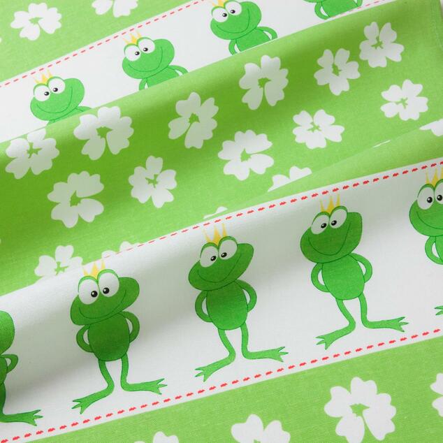 mazas zaļas vardites 1 HALF LINEN TOWEL 50*70CM "FROGS" - Image 1