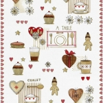 HALF LINEN TOWEL 50*70CM "GINGERBREAD"