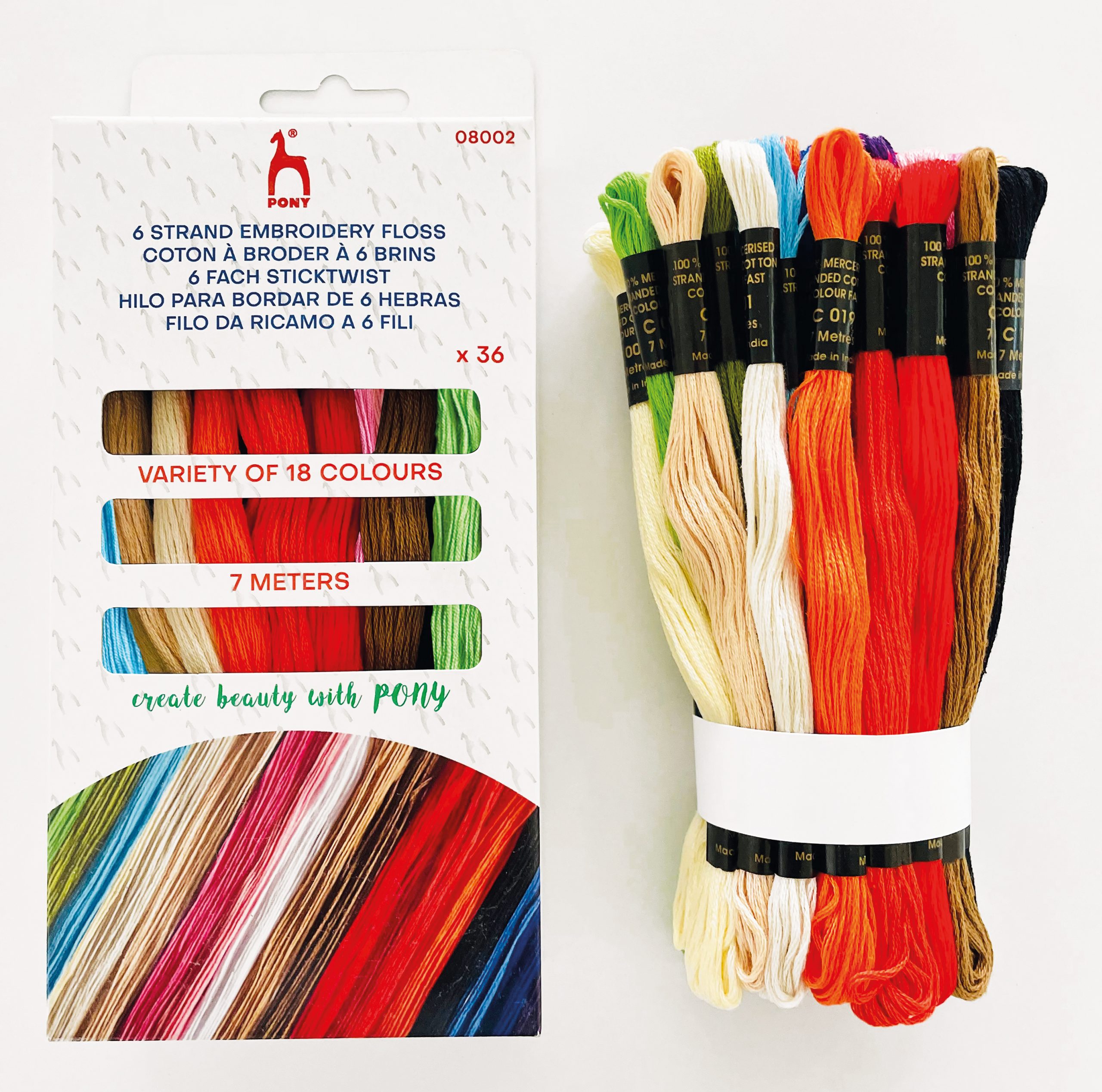 Pony_08002_Embroidery-floss_pi PONY EMBROIDERY FLOSS 08002 - Image 1