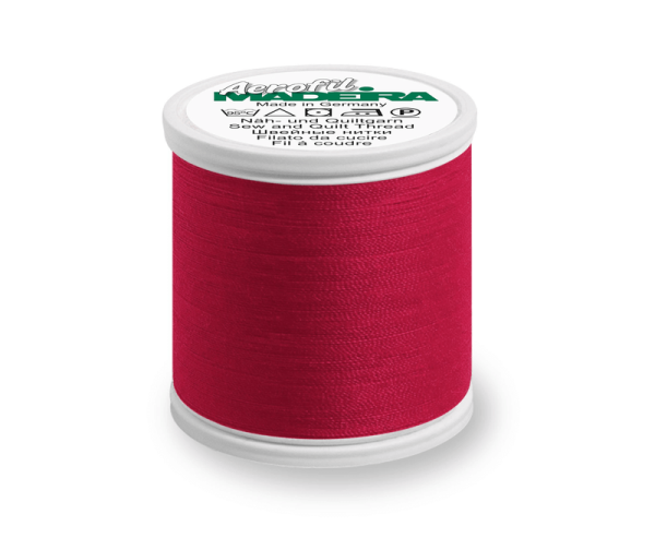 Madeira Aerofil Extra Strong sewing thread red 300m spool, heavy-duty thread for jeans, leather and canvas