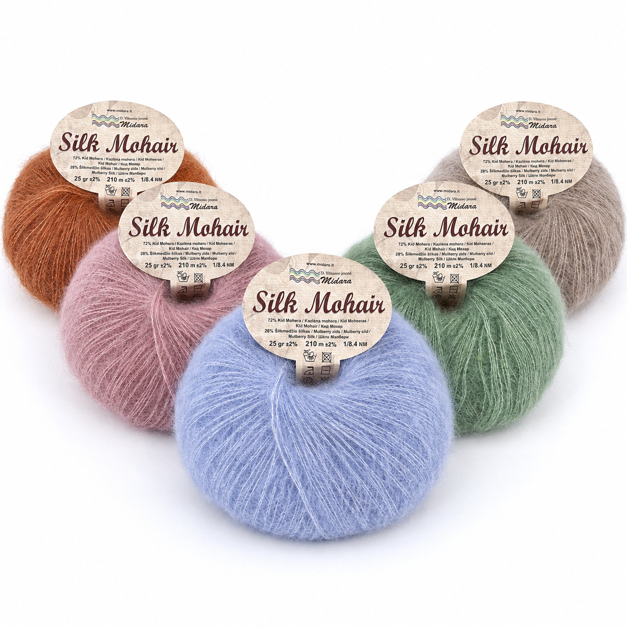 MIDARA SILK MOHAIR MIDARA SILK MOHAIR - luksusa mohēras un zīda dzija viegliem un elegantiem adījumiem - Image 1