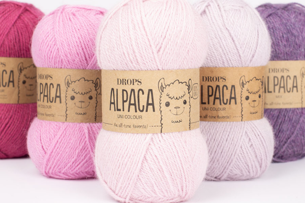 DROPS Alpaca yarn made from 100% super fine alpaca wool for soft and warm knitting projects