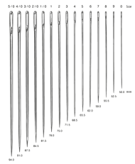 PONY GOLD EYE SHORT DARNERS NEEDLES  09854 - Image 2