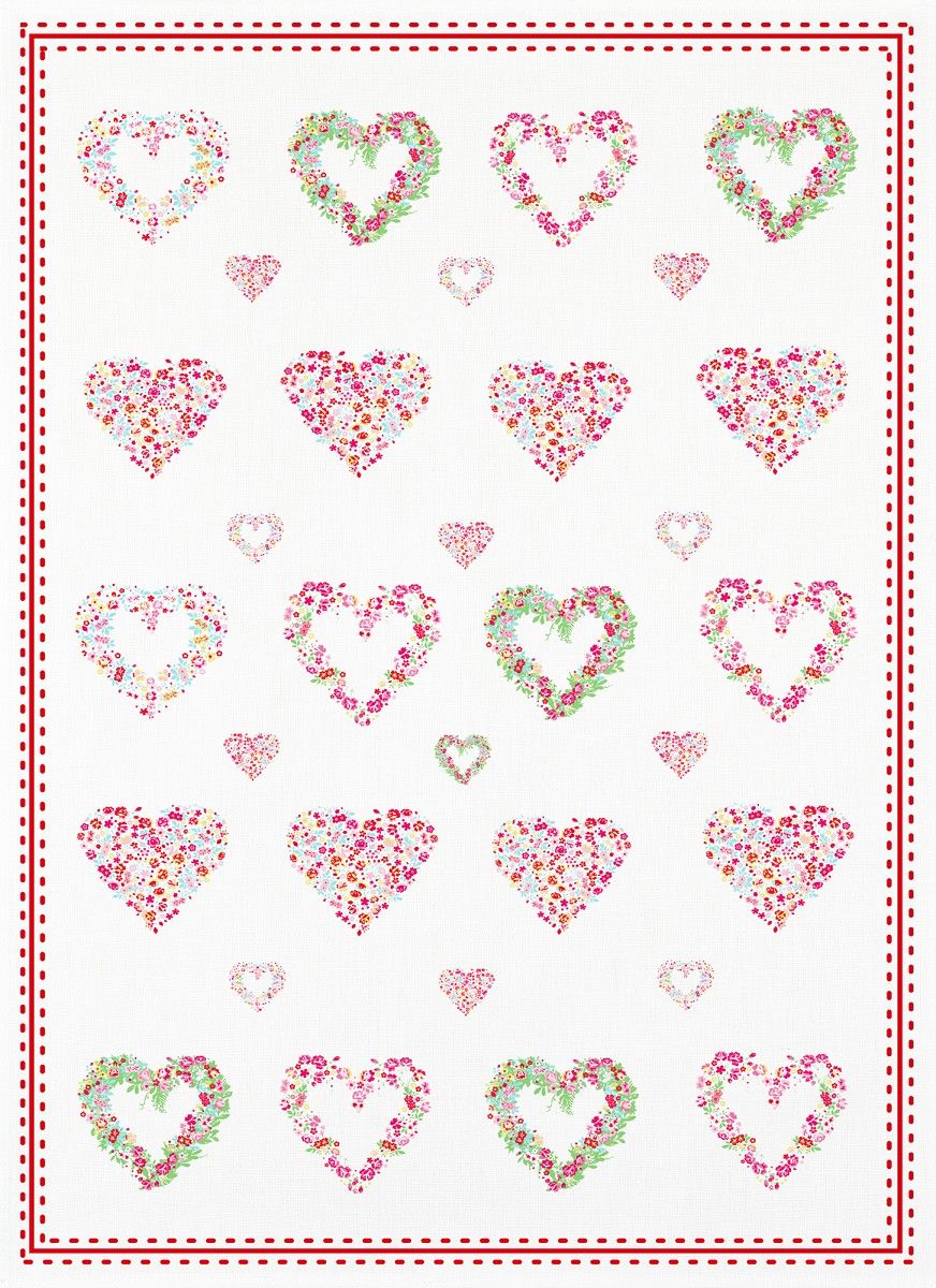 251-857_2182_1200x1200 HALF LINEN TOWEL 50*70cm "BLOOMING HEARTS" - Image 1