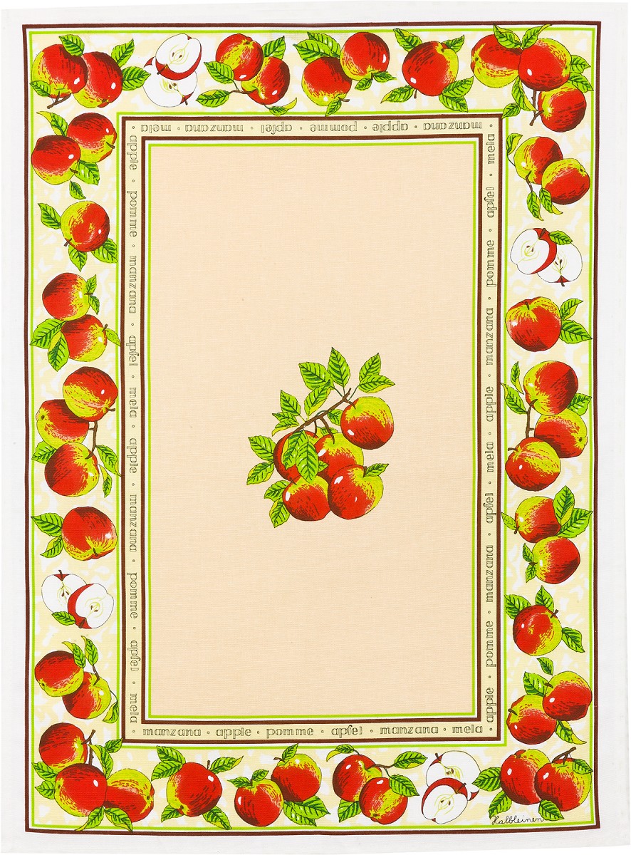 251-896_2211 Half Linen Towel 50*70cm "APPLES" - Image 1