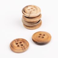 DROPS OLIVE WOOD BUTTON 15MM 513 - Image 2